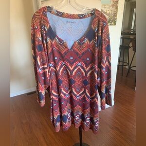 Roaman's Multicolor cotton Abstract Top